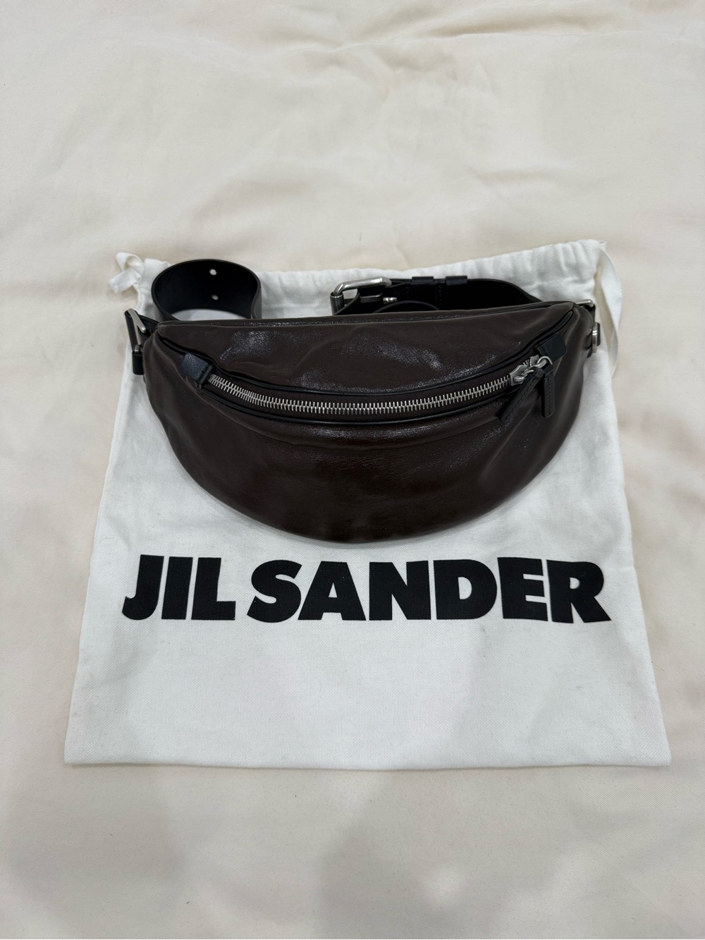 Jil Sander Brown Moon Bag